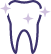 Illustrated sparkling tooth icon